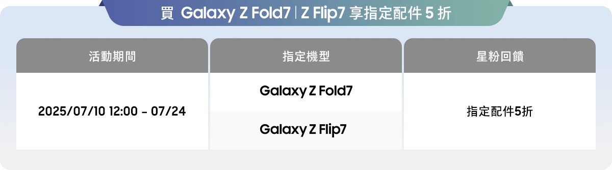 買 Galaxy Z Fold7 | Flip7 享穿戴裝置加價購
